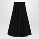 Balenciaga Black Cotton Ripstop Godet Maxi Skirt