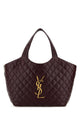 Saint Laurent Burgundy Nappa Leather Medium Icare Shopping Bag