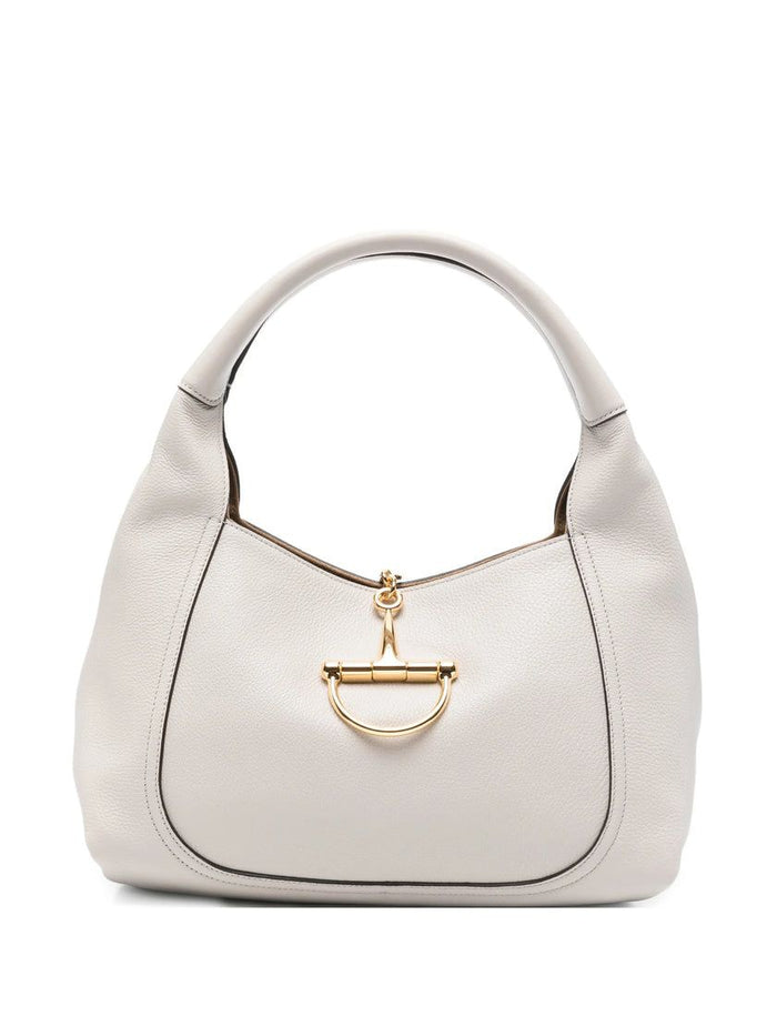Gucci Light Grey Leather Shoulder Bag