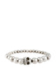 Alexander Mcqueen Silver Tone Engraved Skull Bracelet