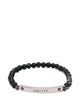 Alexander Mcqueen Black Beaded Skull Detail Bracelet