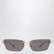 Balenciaga Gossip Rectangular Silver/Black Sunglasses