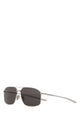 Balenciaga Rectangular Silver/Black Sunglasses