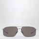 Balenciaga Rectangular Silver/Black Sunglasses