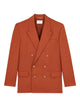 Saint Laurent Double-Breasted Jacket In Wool Gabardine