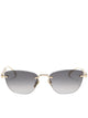Gucci Yellow Orange Metal Glasses