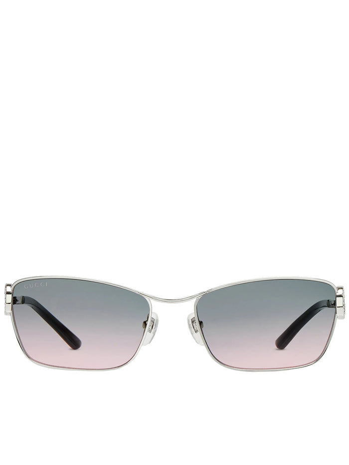 Gucci Grey Metal Glasses