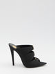 Saint Laurent Black Emilie Mules In Crêpe Satin