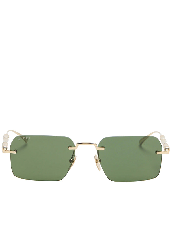 Gucci Green Metal Glasses