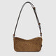 Gucci Gg Motif Suede Shoulder Bag