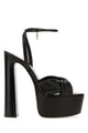 Saint Laurent Black Nappa Leather Franciane Sandals