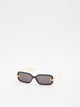 Bottega Veneta Black Knot Rectangular Polyamide Sunglasses