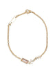 Saint Laurent Gold Tone Rectangular Charm Bijoux