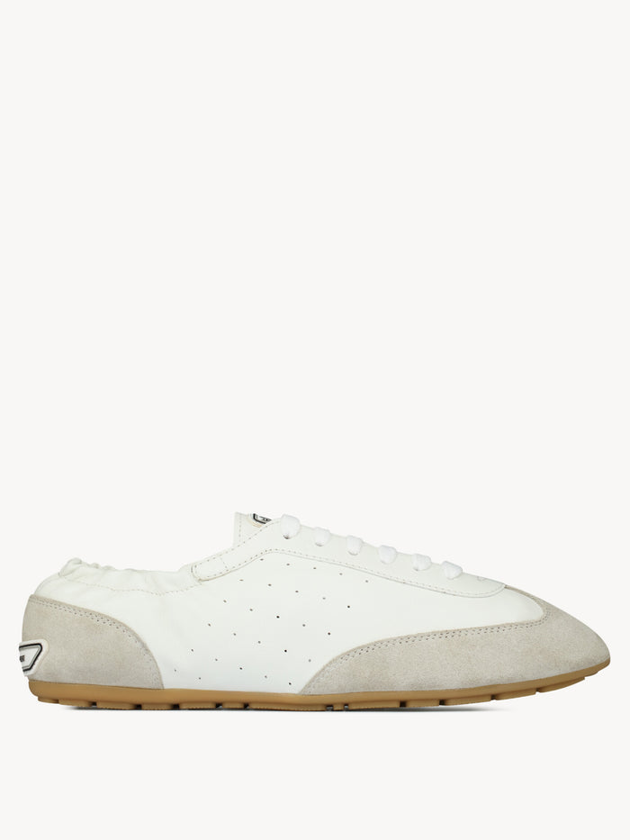 Saint Laurent White Leather Lewis Sneakers