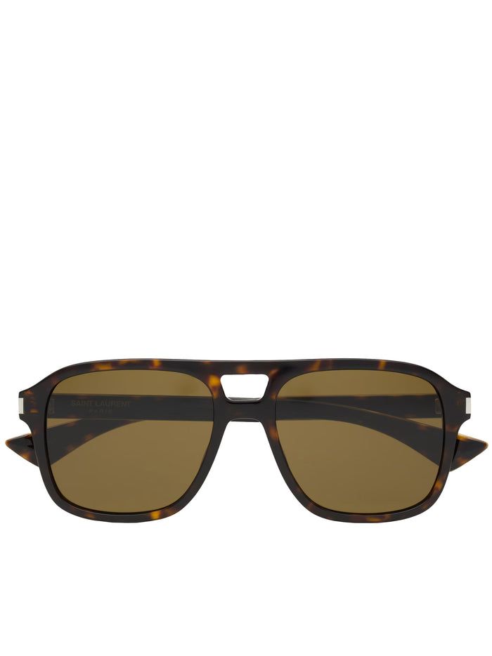 Saint Laurent Sl 881 Aviator Sunglasses In Havana Tortoiseshell