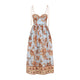 Zimmermann Light Blue Aster Corset Cotton Midi Dress