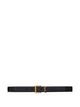 Saint Laurent Cassandre Vadim Reversible Belt In Smooth Leather