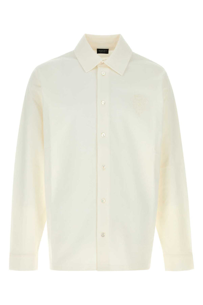 Gucci White Stretch Piquet Shirt