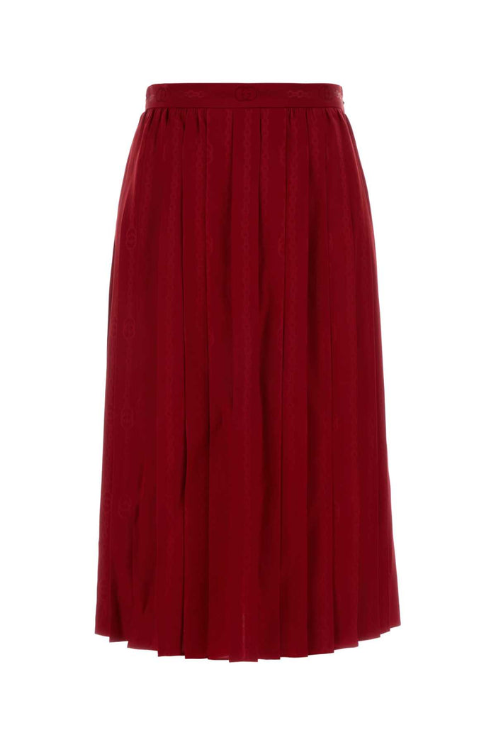 Gucci Red Twill Skirt