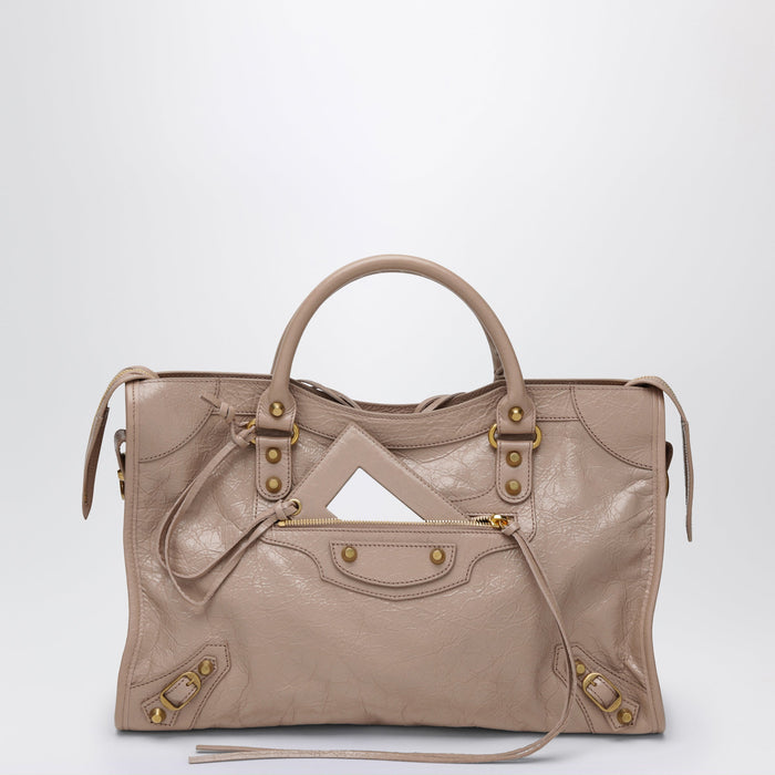 Balenciaga Le City Medium Handbag In Blush Leather