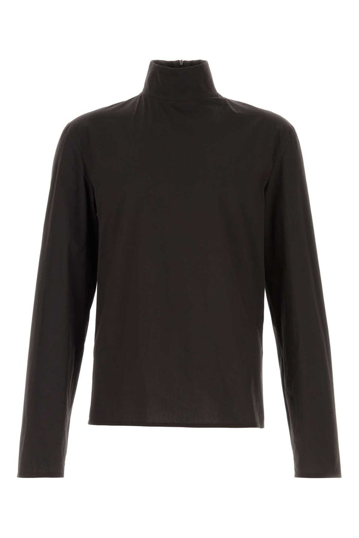 Gucci Dark Brown Stretch Poplin Shirt