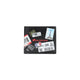 Balenciaga Sticker-Print Crinkled Leather Wallet