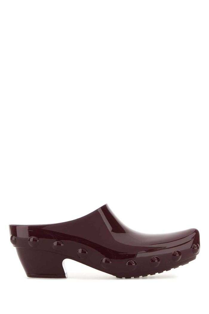 Bottega Veneta Aubergine Rubber Gondola Mules