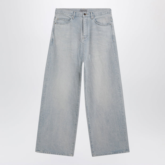 Balenciaga Light Blue Wide-Leg Denim Jeans