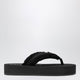 Balenciaga Jet Lag Thong Sandals In Black Satin