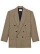 Saint Laurent Double-Breasted Jacket In Prince Of Wales Puppytooth Wool