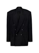 Balenciaga Double-Breasted Wool-Gabardine Jacket