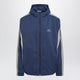 Balenciaga Washed-Effect Technical Satin Track Jacket In Navy