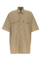 Balenciaga Cappuccino Tech Fabric Oversize Shirt