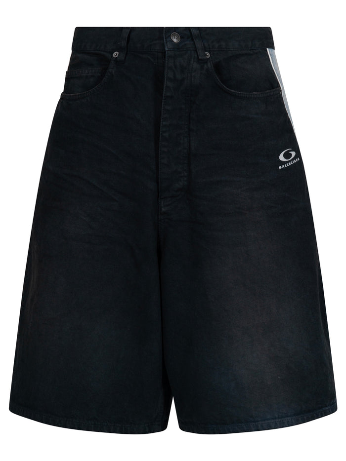 Balenciaga Loop Sport Icon Denim Shorts