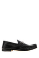 Gucci Black Leather Gucci Lugano Loafers