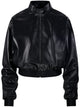 Gucci Black Leather Nappa Lambskin Bomber Jacket