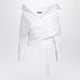 Balenciaga White Wrap Shirt With Off-Shoulder Design