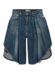 Balenciaga Dark Ocean Denim Tulip Shorts