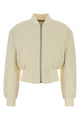 Balenciaga Ivory Polyester Bomber Jacket