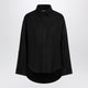 Balenciaga Classic Cocoon Shirt In Double Cotton, Black