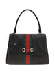 Gucci Black Leather Horsebit Handbag