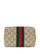 Gucci Gg Supreme Web-Stripe Cosmetic Case