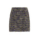 Saint Laurent Violet Kaki Verttweed Mini Skirt