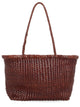 Dragon Difussion Brown Leather Shoulder Bag