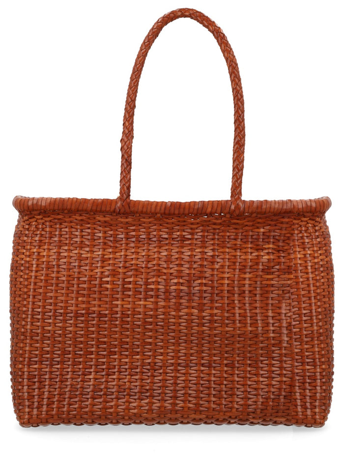 Dragon Difussion Beige Leather Shoulder Bag