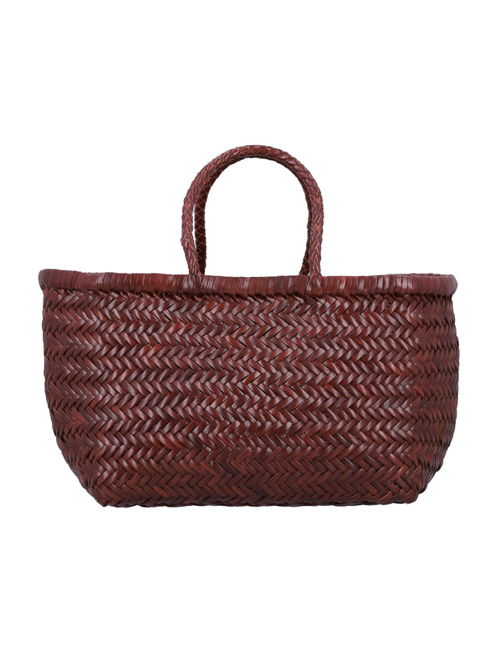 Dragon Difussion Brown Leather Handbag