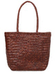 Dragon Difussion Brown Leather Shoulder Bag
