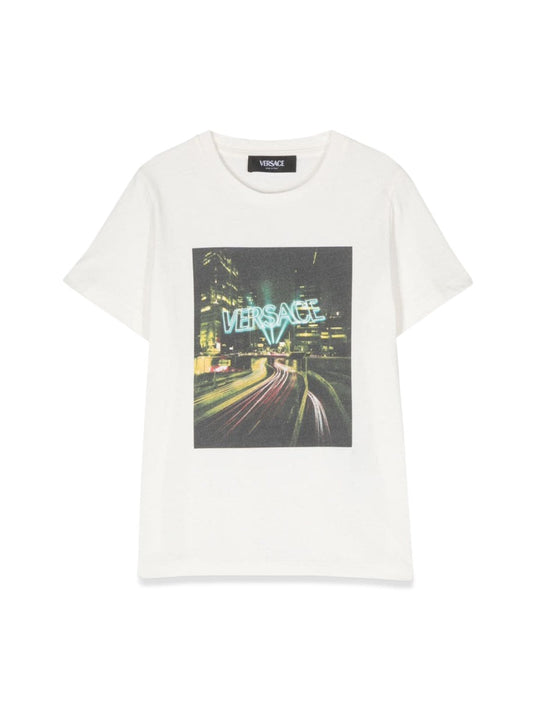 Versace Versace Blinding Lights Print Jersey T-Shirt