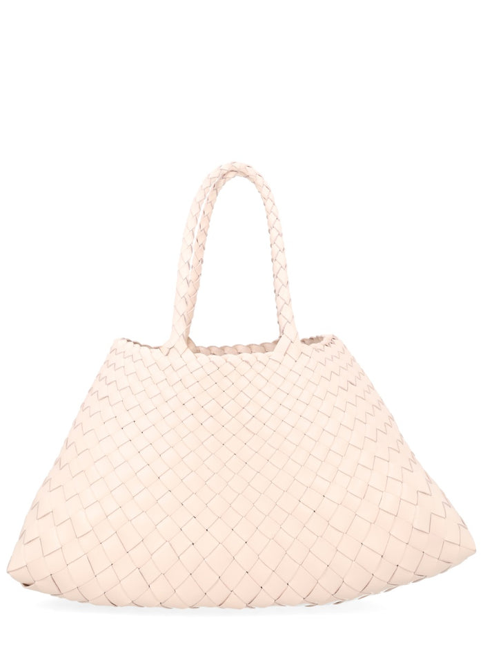 Dragon Difussion Beige Leather Shoulder Bag