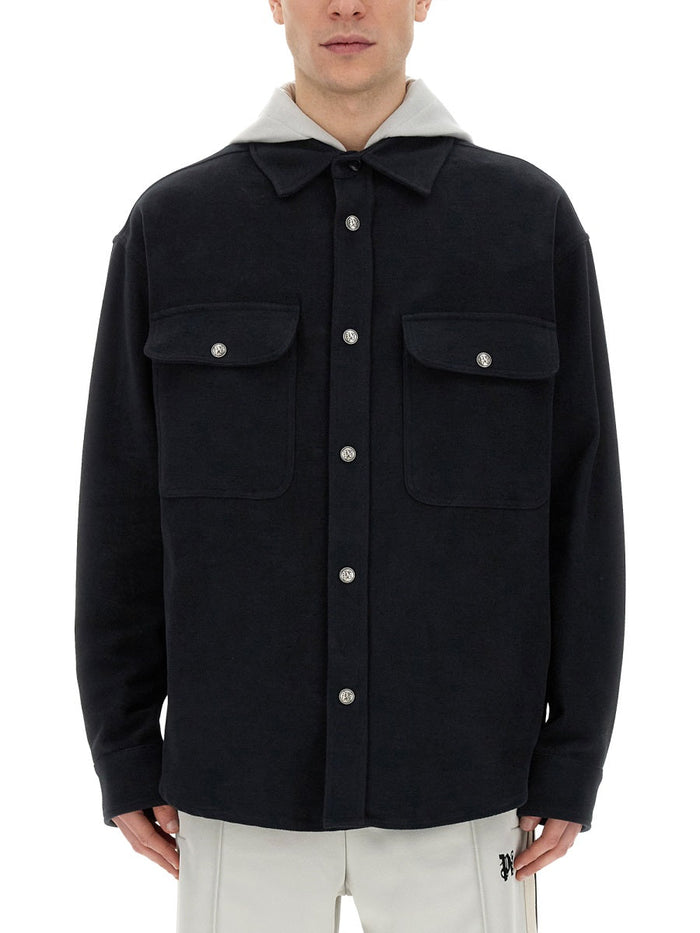 Palm Angels Shirt-Jacket With Monogram